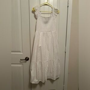 Loft white maxi dress size small